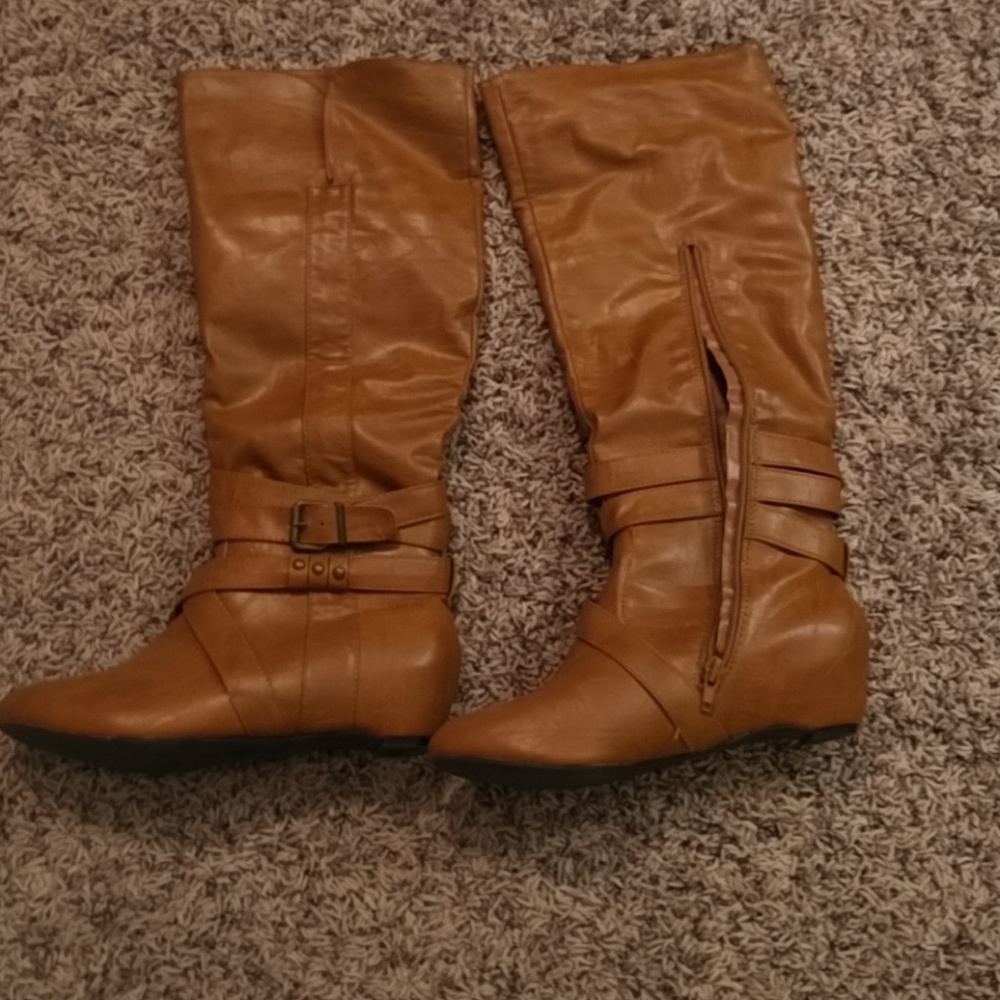 Tan Knee High Boots